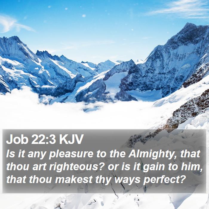 Job 22:3 KJV Bible Study