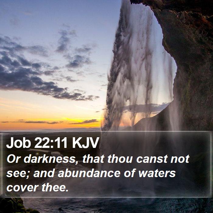 Job 22:11 KJV Bible Study