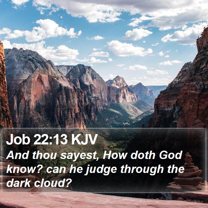 Job 22:13 KJV Bible Study