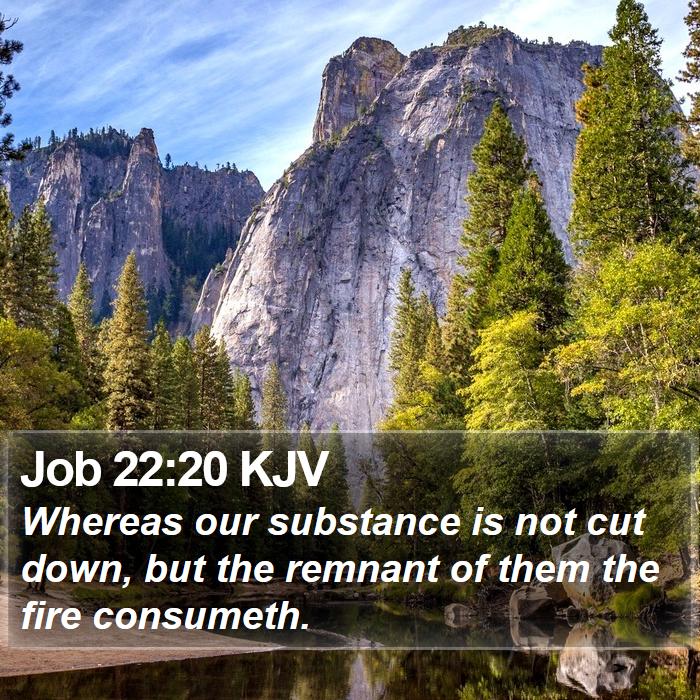 Job 22:20 KJV Bible Study