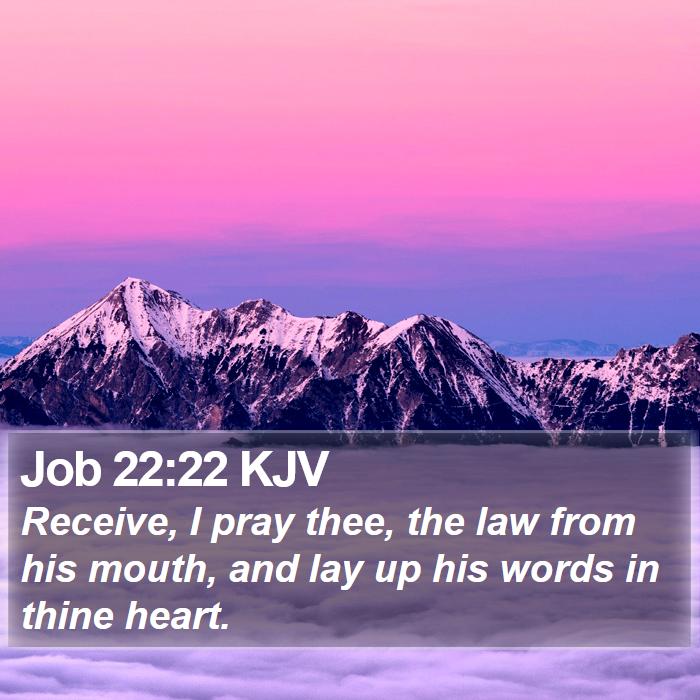 Job 22:22 KJV Bible Study