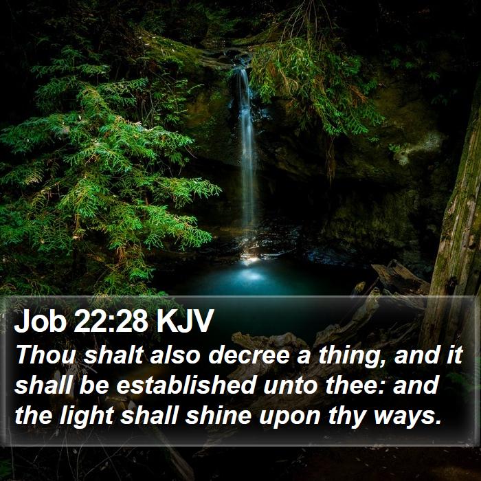 Job 22:28 KJV Bible Study