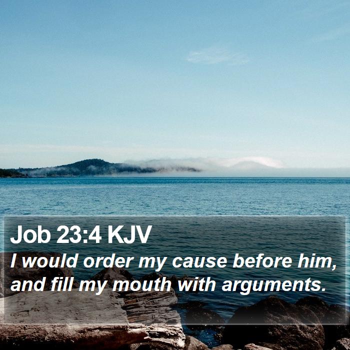 Job 23:4 KJV Bible Study