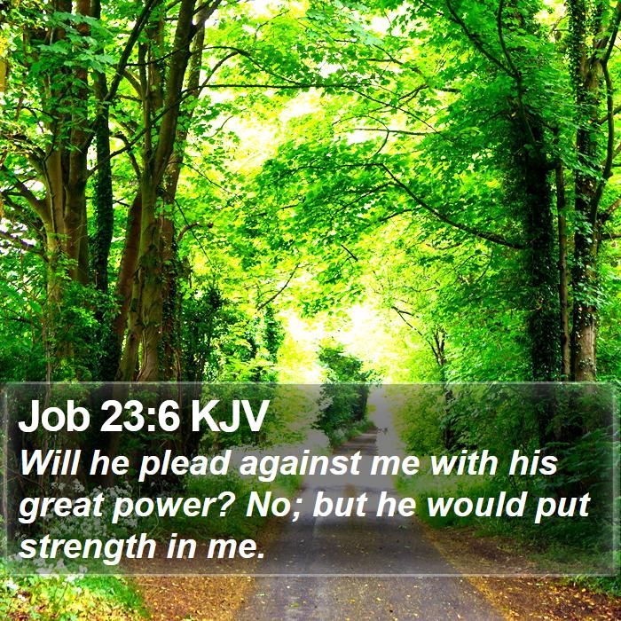 Job 23:6 KJV Bible Study