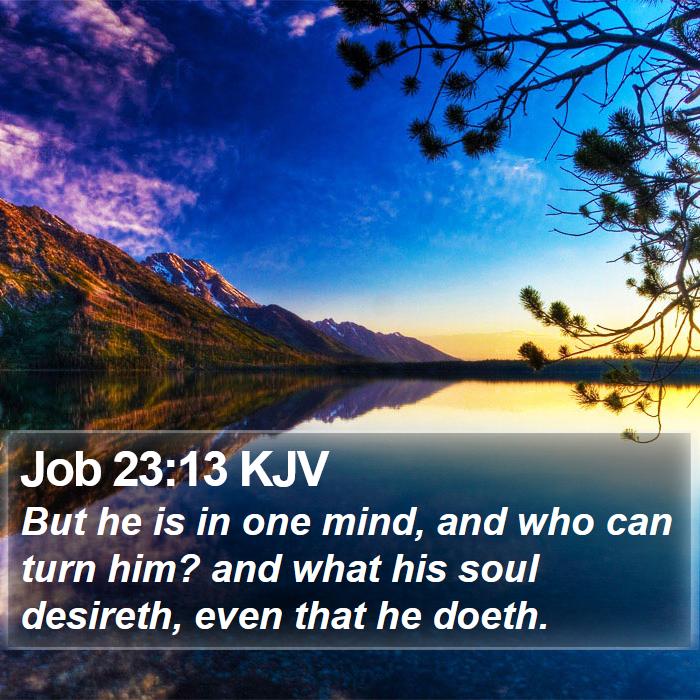 Job 23:13 KJV Bible Study