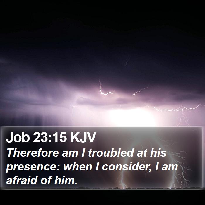 Job 23:15 KJV Bible Study