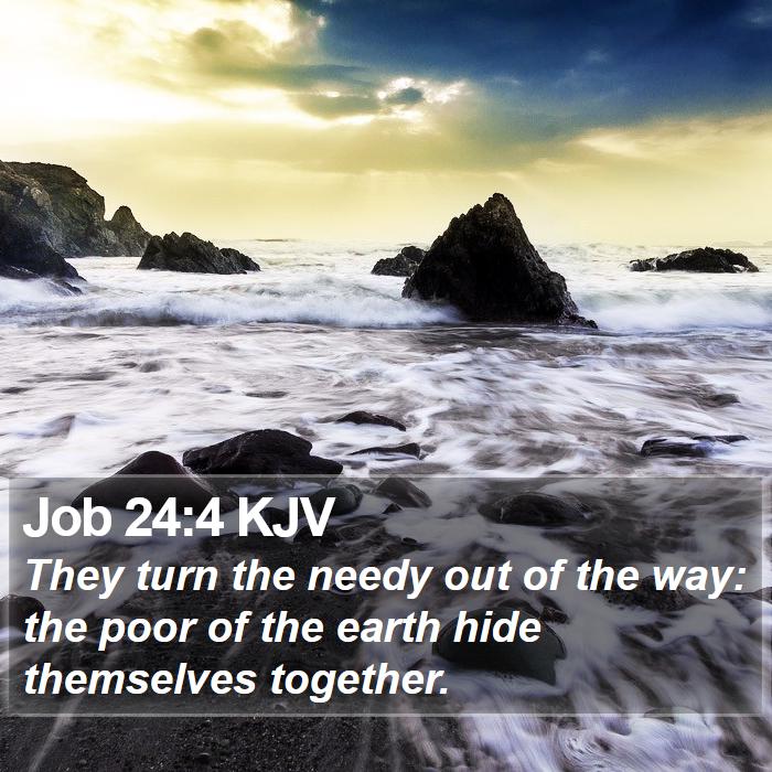 Job 24:4 KJV Bible Study