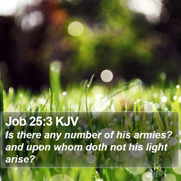 Job 25:3 KJV Bible Study