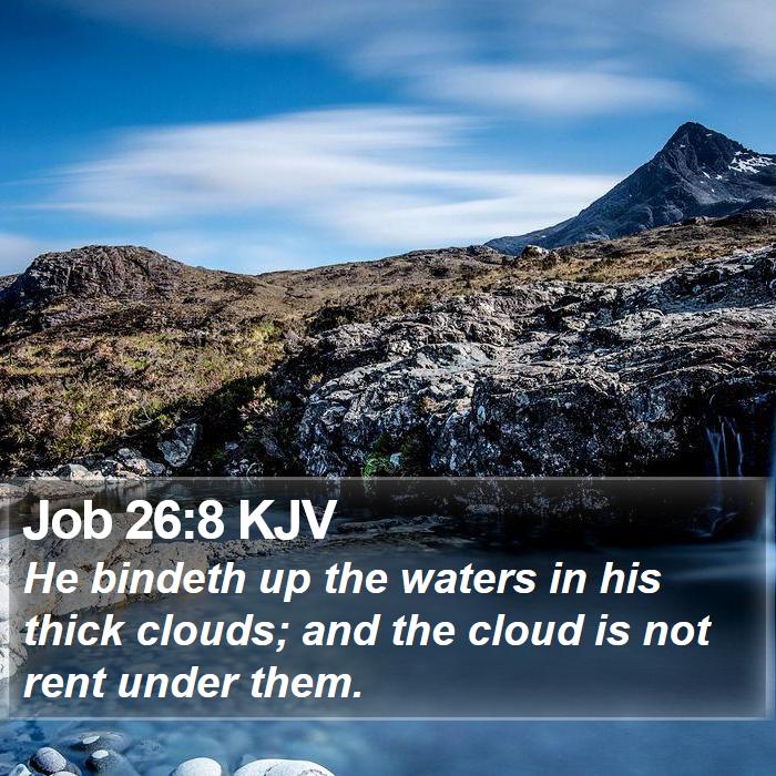 Job 26:8 KJV Bible Study