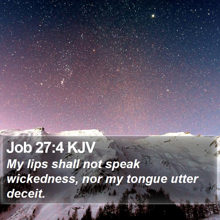 Job 27:4 KJV Bible Study