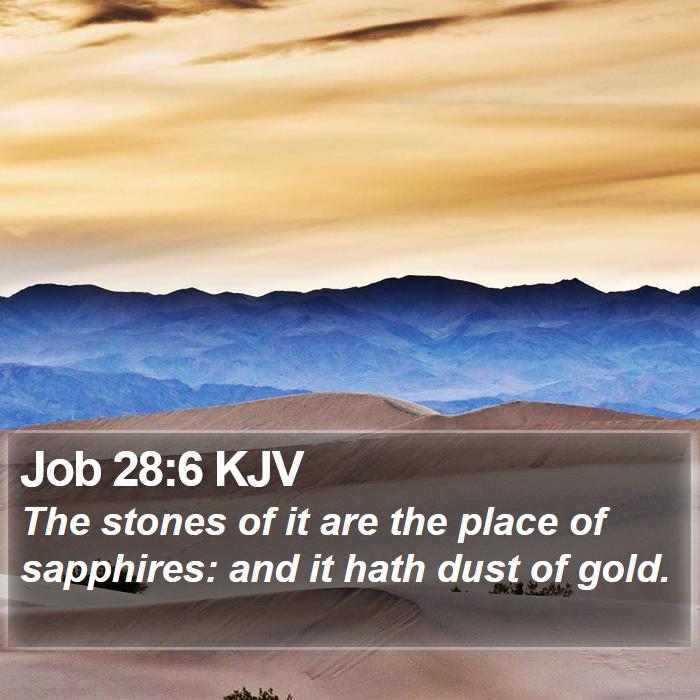 Job 28:6 KJV Bible Study