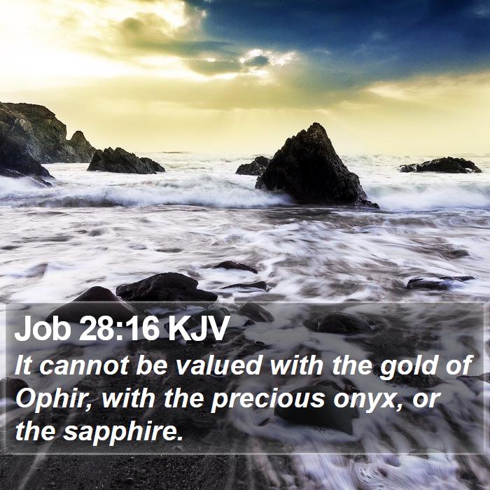 Job 28:16 KJV Bible Study