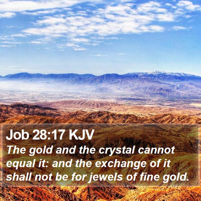 Job 28:17 KJV Bible Study