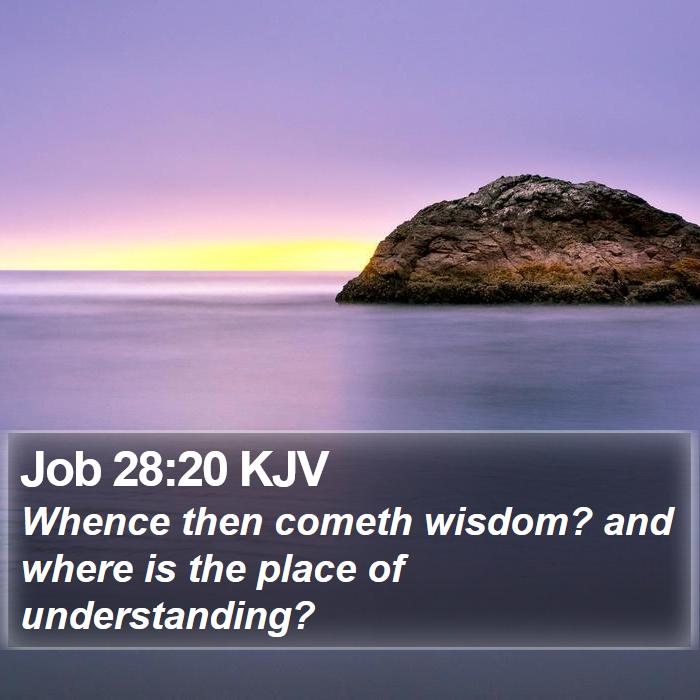 Job 28:20 KJV Bible Study