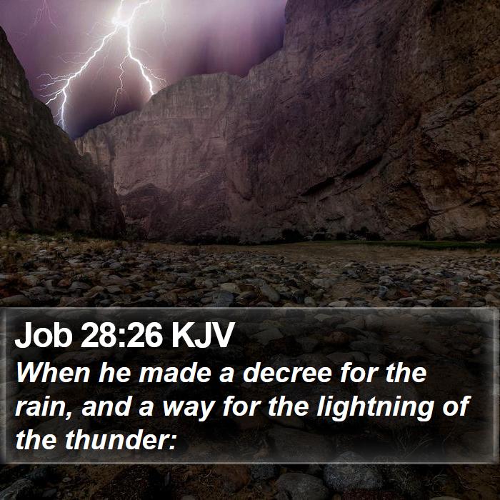 Job 28:26 KJV Bible Study