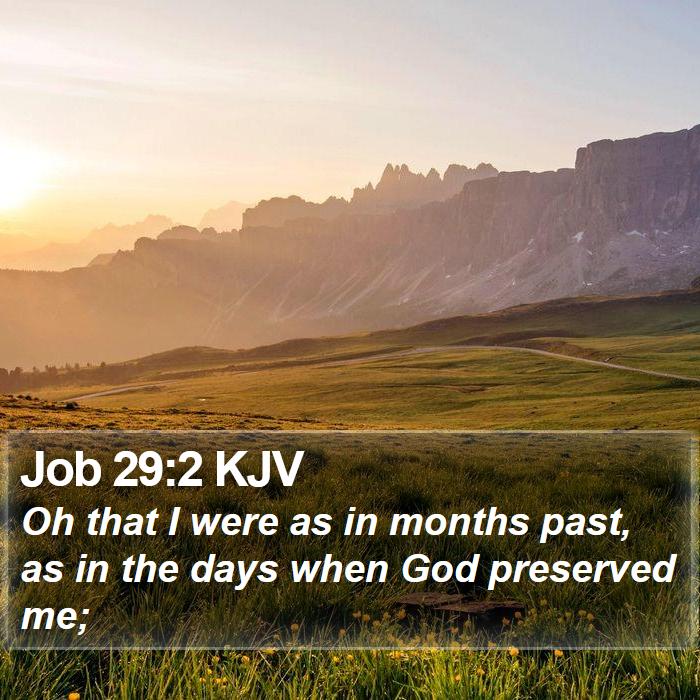 Job 29:2 KJV Bible Study