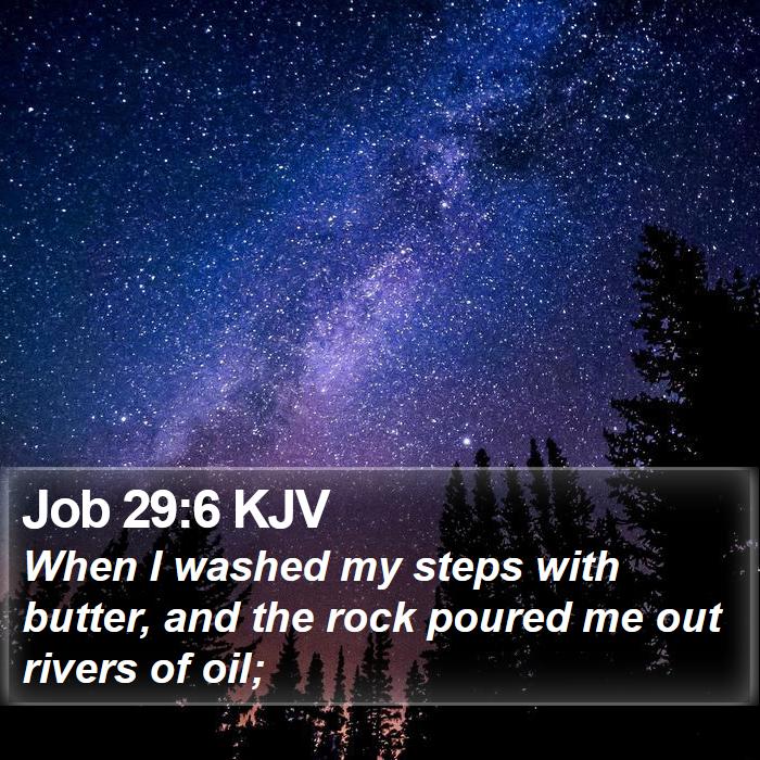 Job 29:6 KJV Bible Study