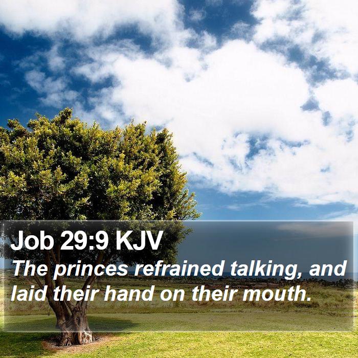 Job 29:9 KJV Bible Study