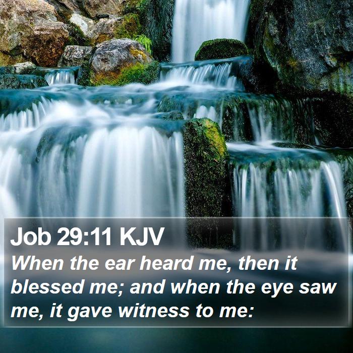 Job 29:11 KJV Bible Study