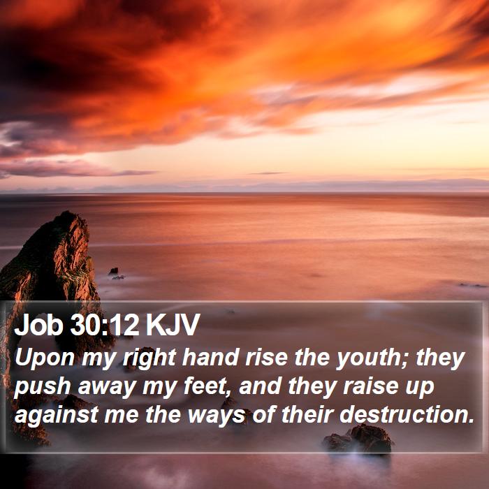 Job 30:12 KJV Bible Study