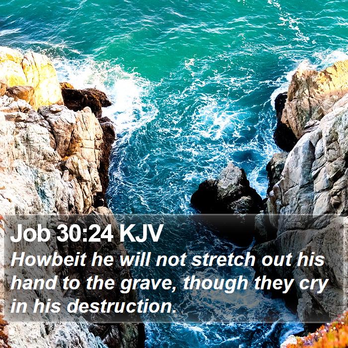 Job 30:24 KJV Bible Study