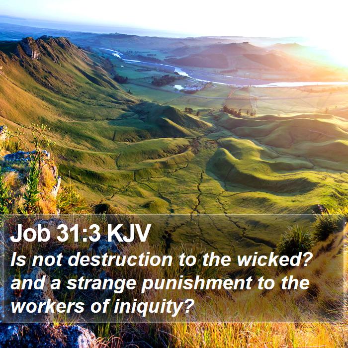 Job 31:3 KJV Bible Study