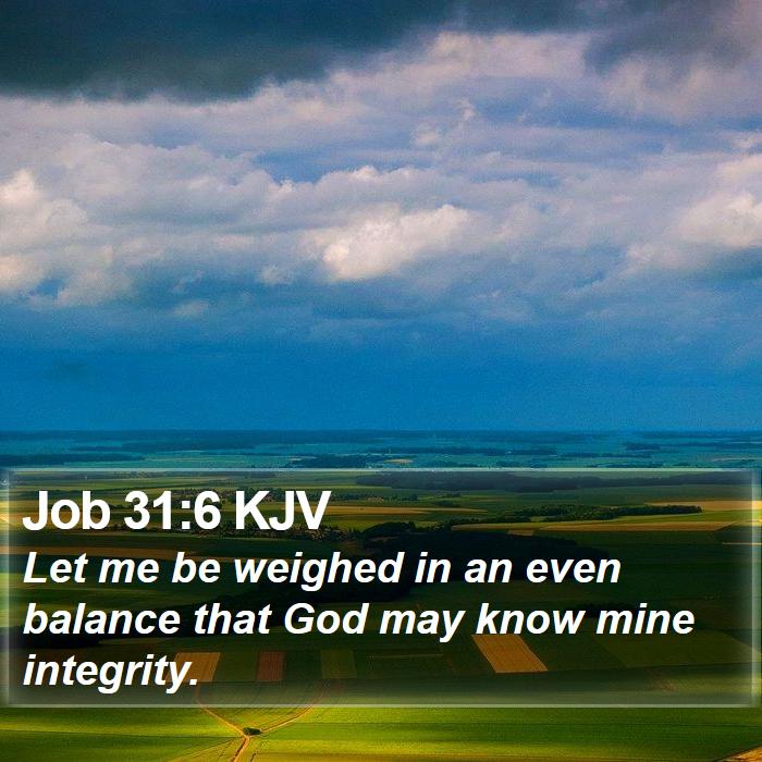 Job 31:6 KJV Bible Study