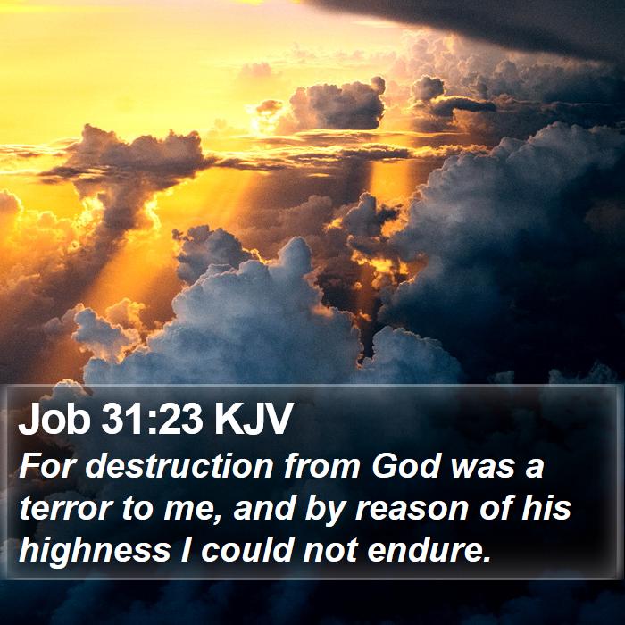 Job 31:23 KJV Bible Study