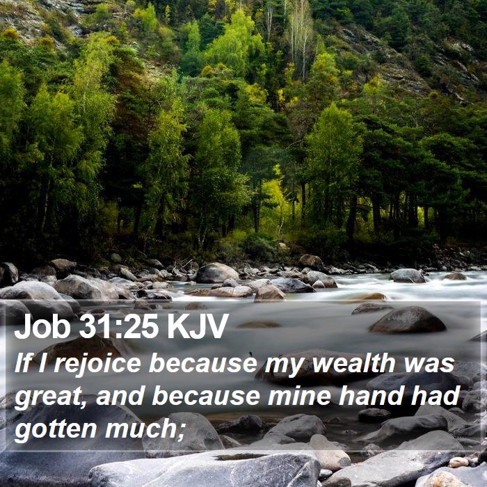 Job 31:25 KJV Bible Study