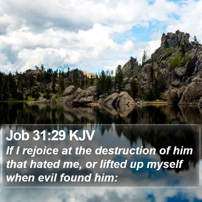 Job 31:29 KJV Bible Study