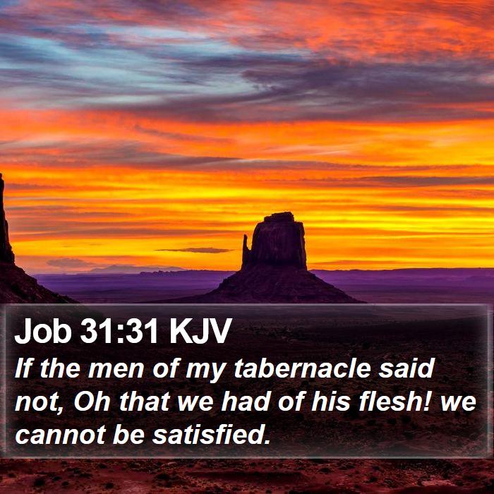 Job 31:31 KJV Bible Study