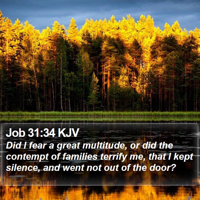 Job 31:34 KJV Bible Study