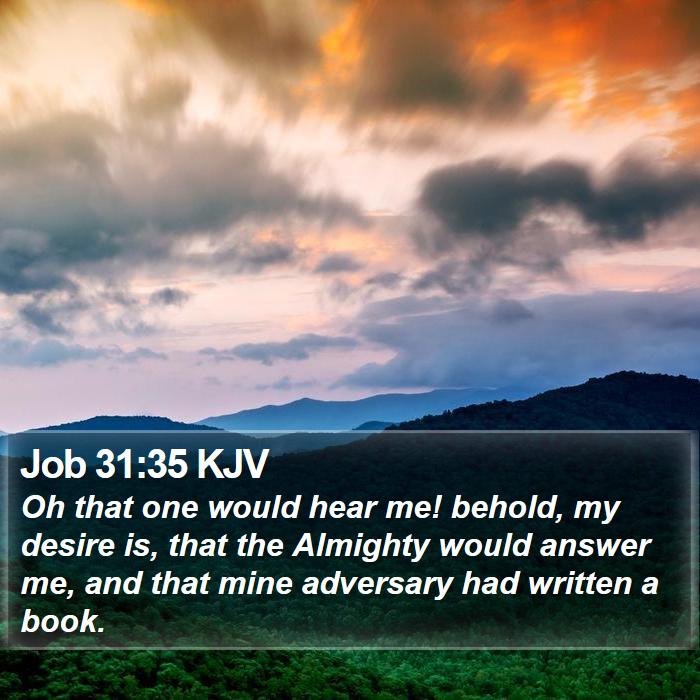 Job 31:35 KJV Bible Study