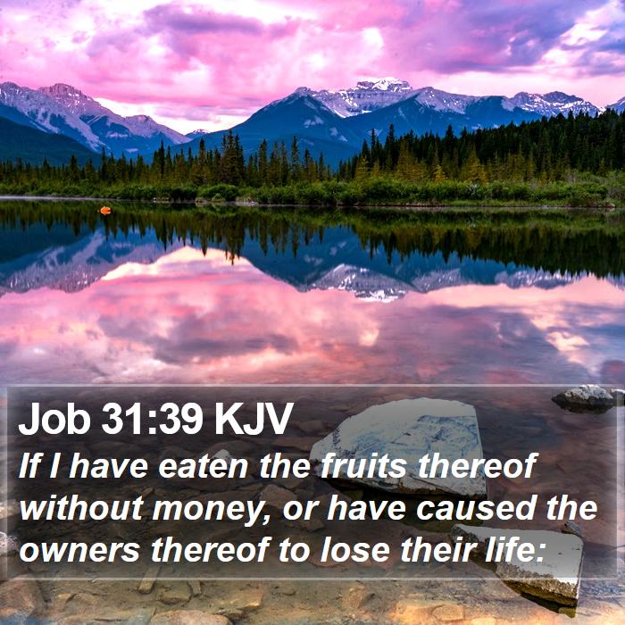 Job 31:39 KJV Bible Study