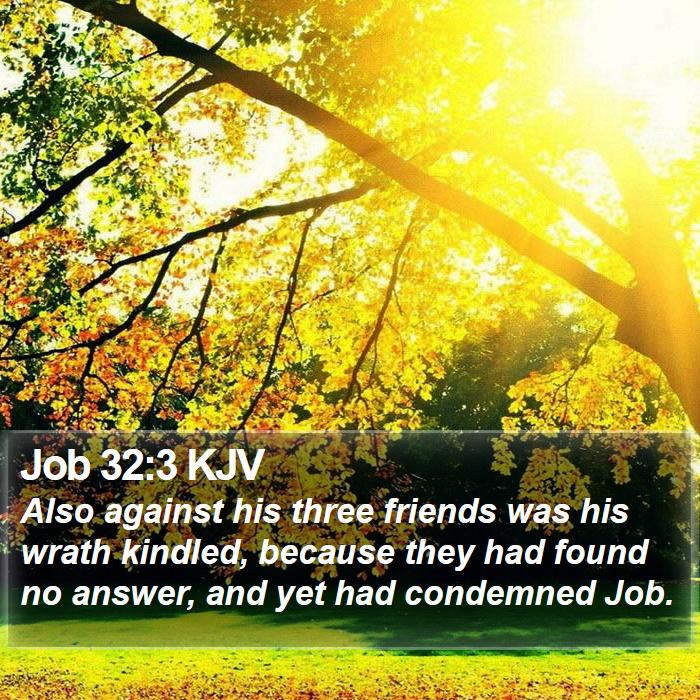 Job 32:3 KJV Bible Study