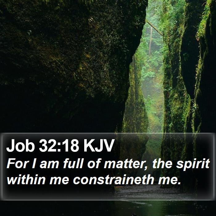 Job 32:18 KJV Bible Study