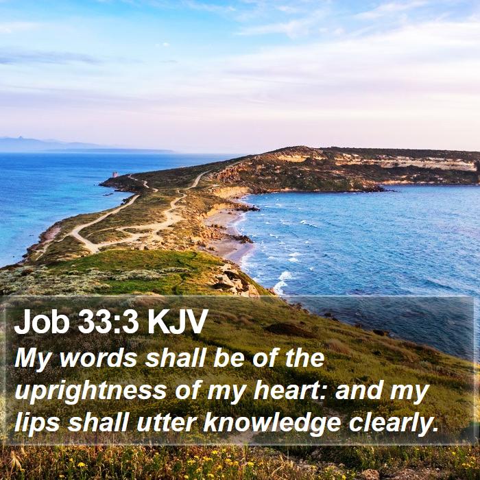 Job 33:3 KJV Bible Study