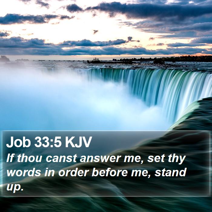 Job 33:5 KJV Bible Study