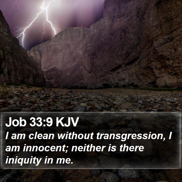 Job 33:9 KJV Bible Study