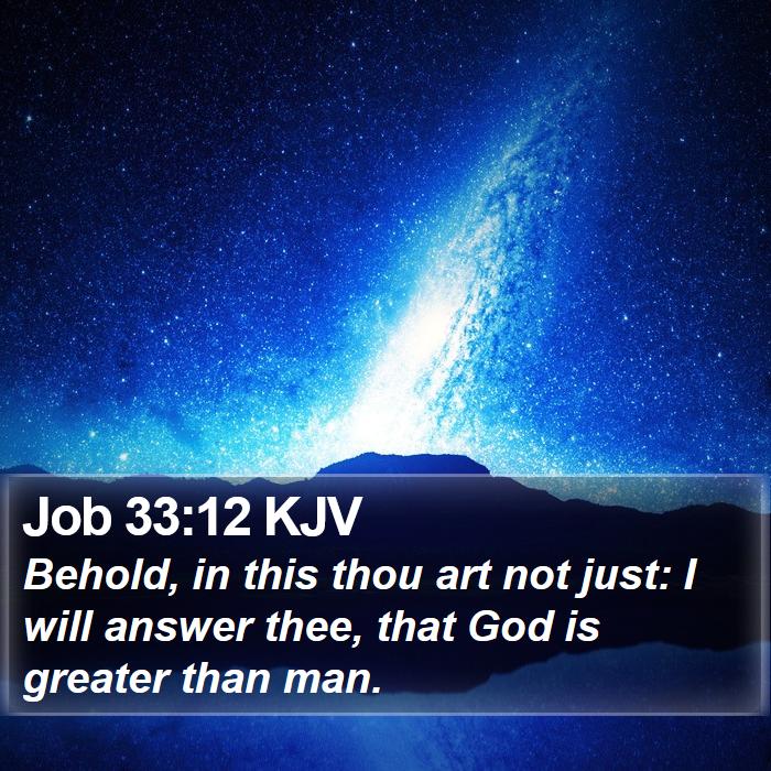 Job 33:12 KJV Bible Study