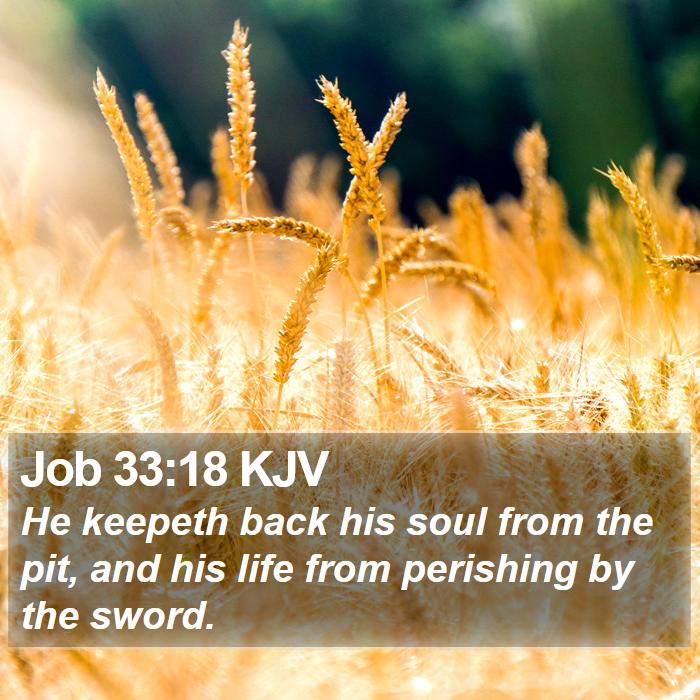 Job 33:18 KJV Bible Study