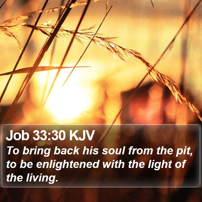 Job 33:30 KJV Bible Study