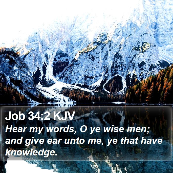 Job 34:2 KJV Bible Study