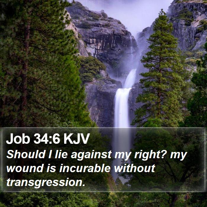 Job 34:6 KJV Bible Study