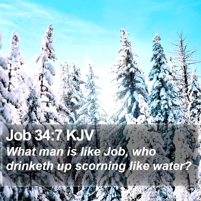 Job 34:7 KJV Bible Study