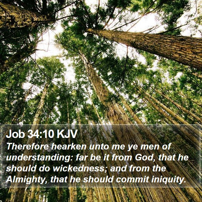 Job 34:10 KJV Bible Study