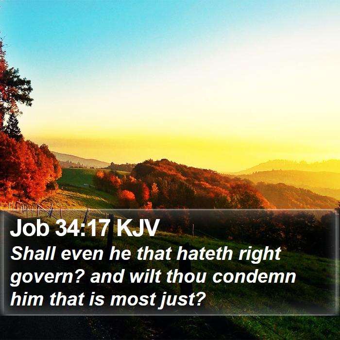 Job 34:17 KJV Bible Study