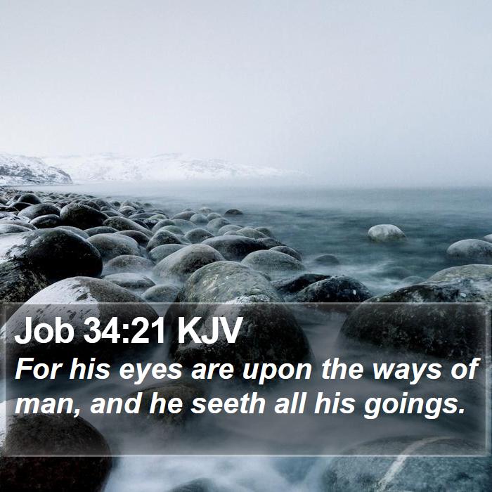 Job 34:21 KJV Bible Study