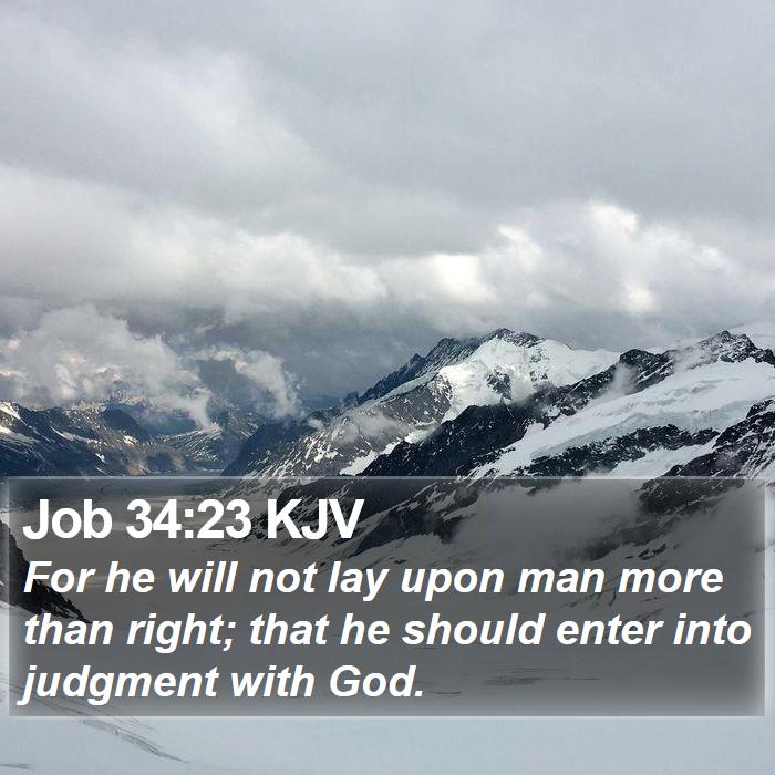 Job 34:23 KJV Bible Study