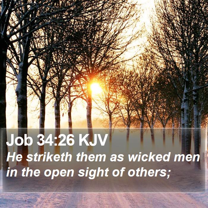 Job 34:26 KJV Bible Study